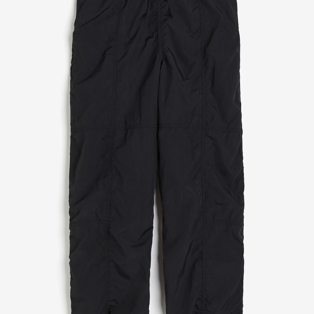 H&M Divided Black Parachute Pants Baggy Joggers XS - Picture 4 of 10